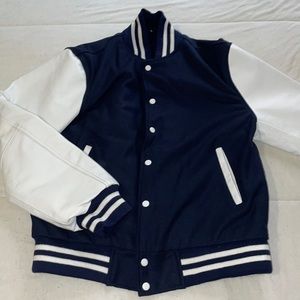 Navy Blue Vasity Letterman Jacket